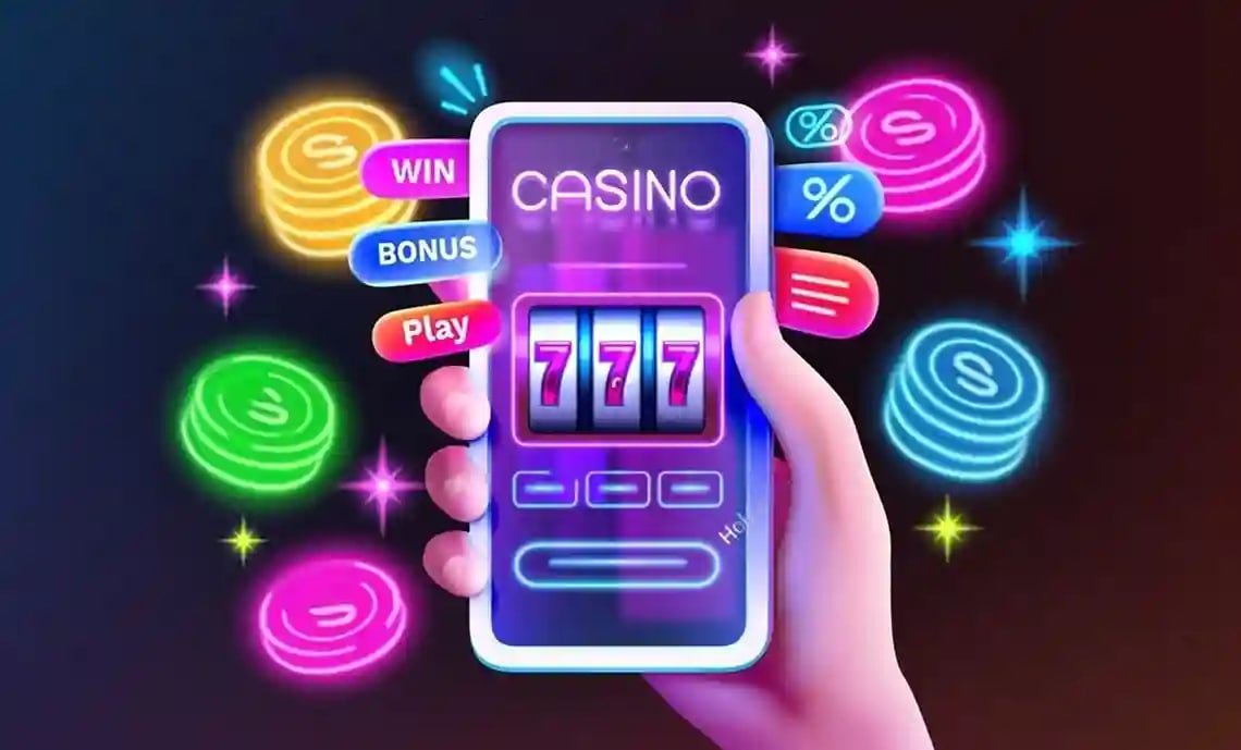 Antarmuka aplikasi mobile mayoblok menampilkan live dealer dan sportsbook